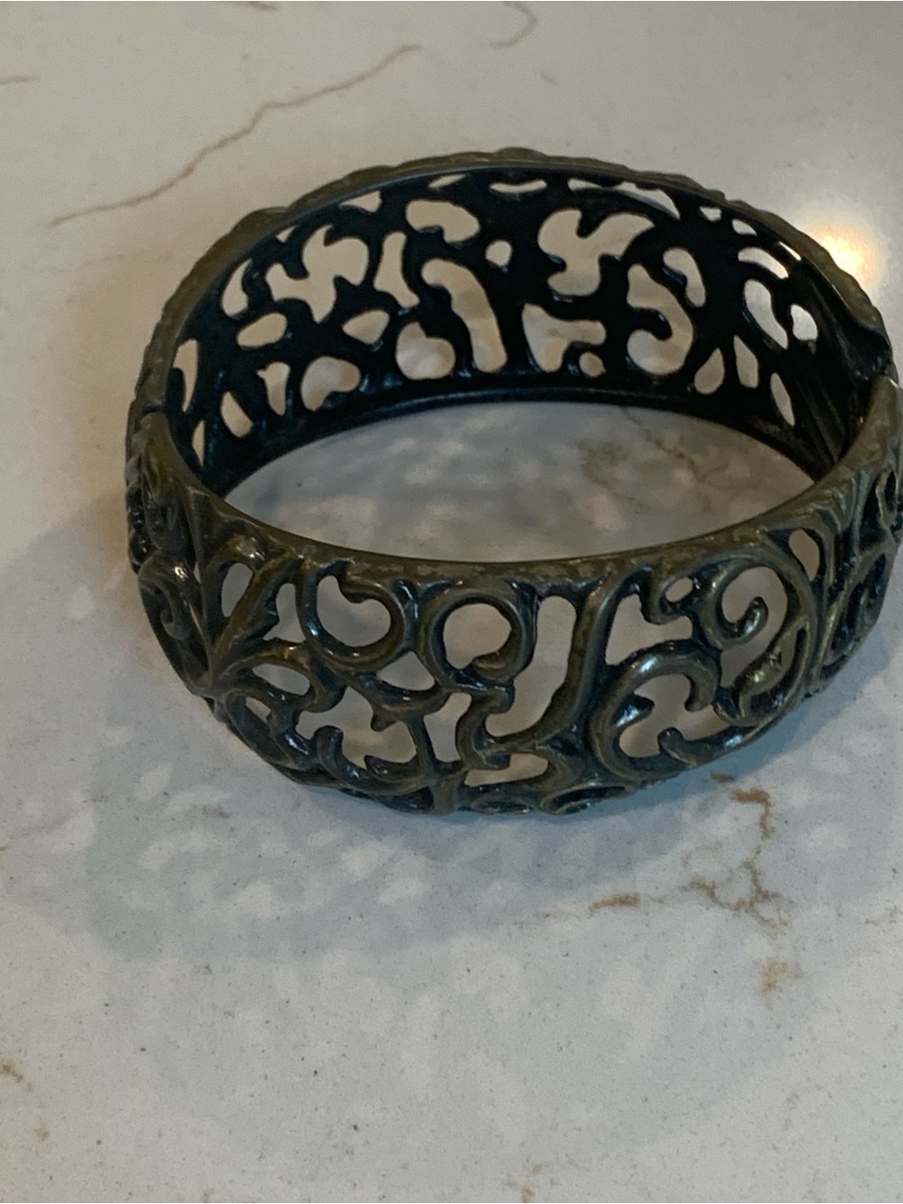 Antique Bronze Clamper Bracelet Vintage